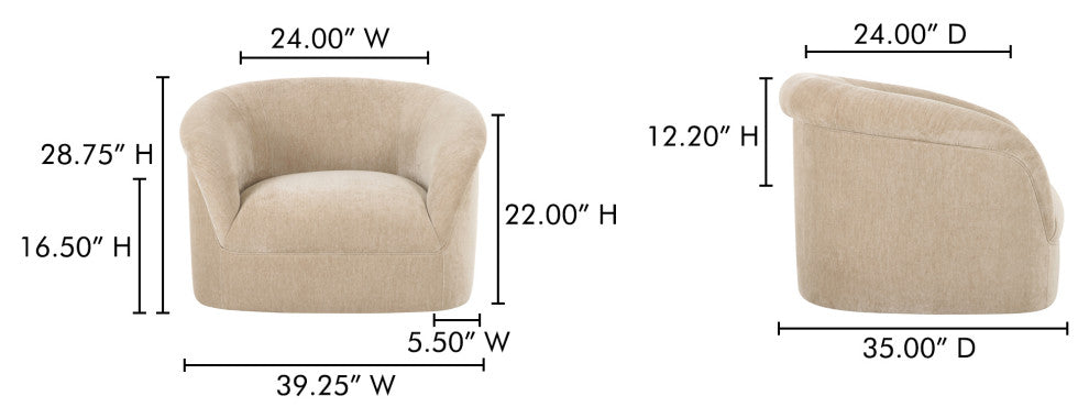 Thora White Upholstery Lounge Chair