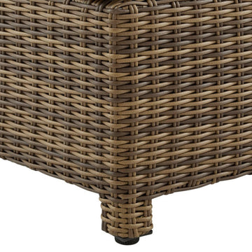 Bradenton 2Pc Outdoor Wicker Chair Set Navy/Weathered Brown - 2 Armless Chairs