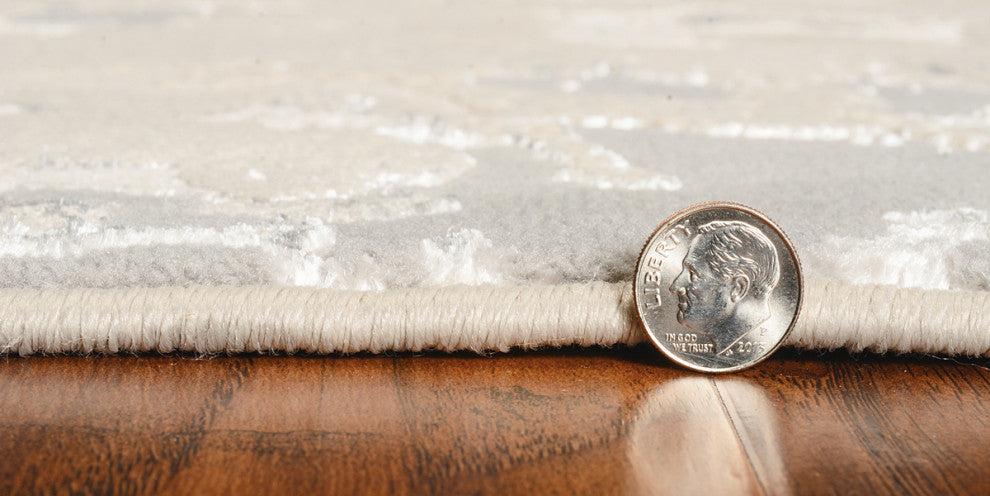 KAS Luna 7123 Sand Gray Asbury Area Rug, 7'10"x10'10"