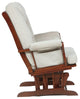 Alice Glider Chair and Ottoman, Espresso, Without Pillow