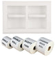 Bayshore Recessed Solid Wood Double Toilet Paper Holder 13.25x8.5, White Enamel