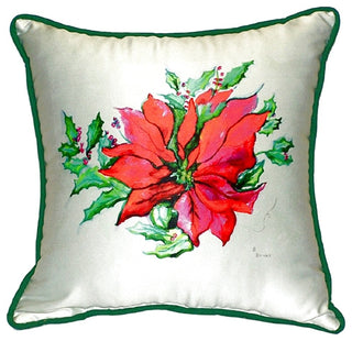 Poinsettia Extra Large Zippered Pillow 22x22