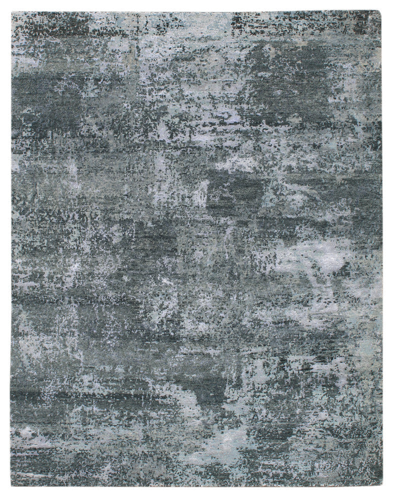 Amer Rugs Serena SER-12 Charcoal Gray Hand-knotted - 10'x14' Rectangle Area Rug