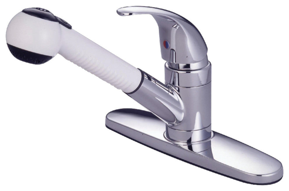 Kingston Brass Single-Handle Pull-Out Kitchen Faucet, Polished Chrome