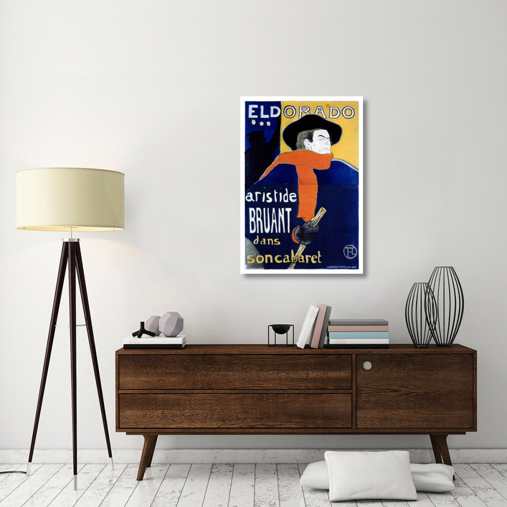 "Eldorado / Aristide Bruant" Print by Henri Toulouse-Lautrec, 29"x42"