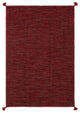Sybil Handwoven Reversible Cotton Rug, Orange, Rectangular 9'x13'