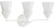 Pinellas Collection Three-Light Contemporary Vanity Light, White Plaster
