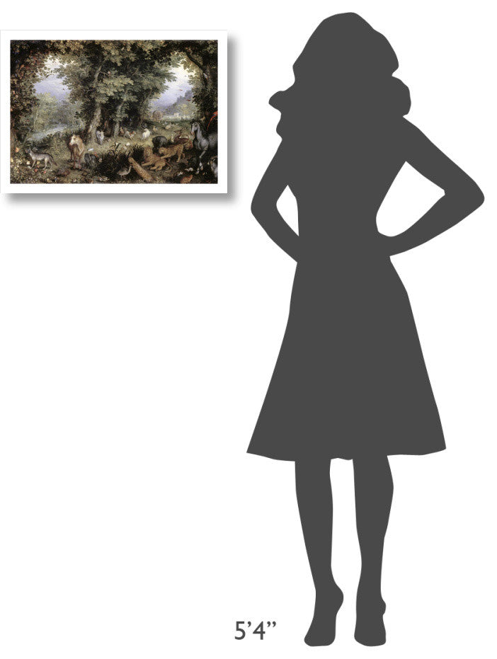 "Land of Paradise" Digital Paper Print by Jan Brueghel the Elder, 24"x17"