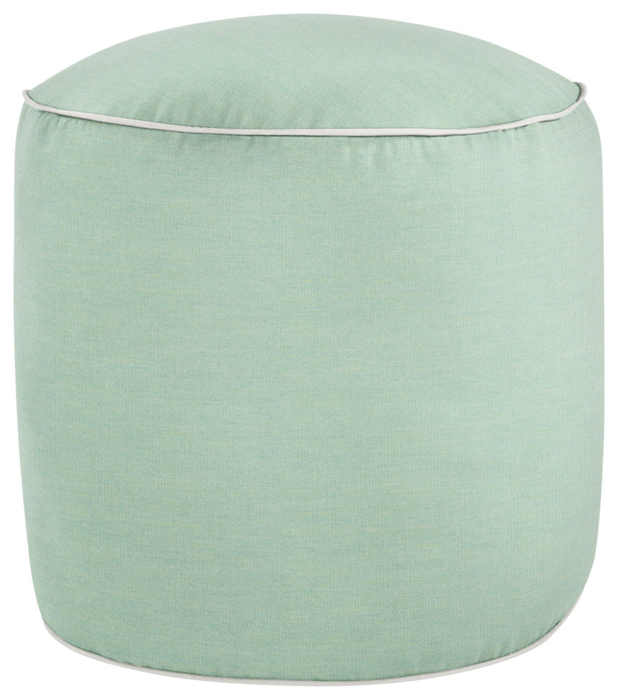 Mozaic Home Canvas Indoor/Outdoor Round Bean Pouf, Canvas Spa, 20"x20"x18"