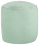 Mozaic Home Canvas Indoor/Outdoor Round Bean Pouf, Canvas Spa, 20"x20"x18"