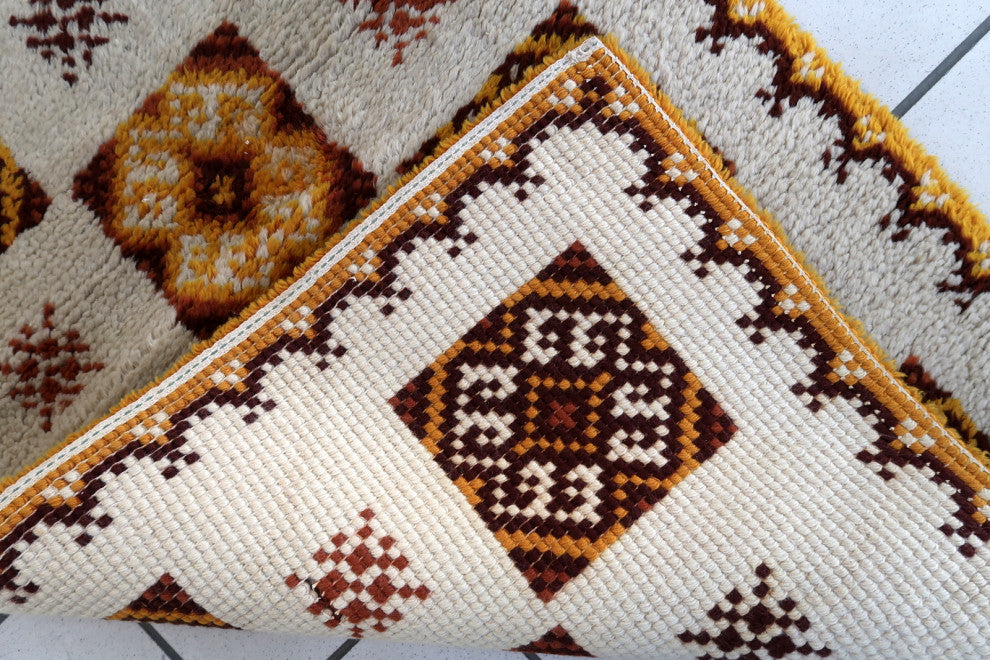 Vintage French Savonnerie Rug 2.5'x4.8', 77cmx146cm 1960s