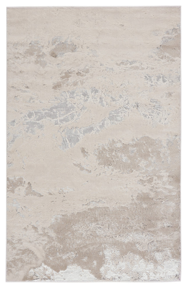 Jaipur Living Cisco Abstract Light Gray/ Silver Area Rug, 8' Rnd