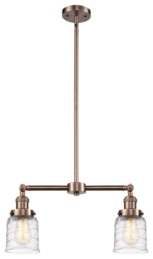 Bell Island Light, Antique Copper, Deco Swirl