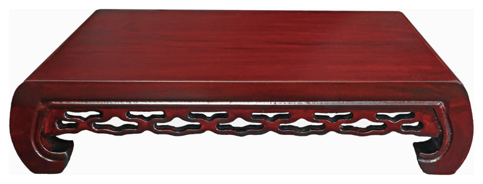 Rectangular Oriental Stand for Porcelains (12" L x 6" W x 2.5" H)