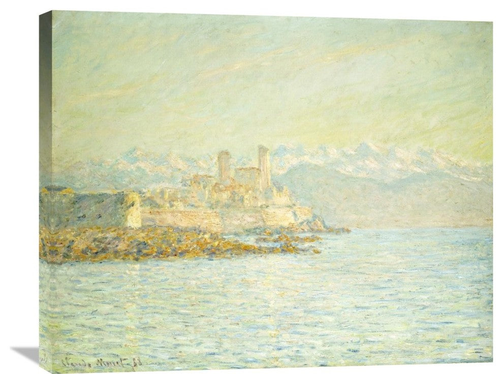 "The Old Fort at Antibes" Stretched Canvas Giclee by Claude Monet, 30"x24"