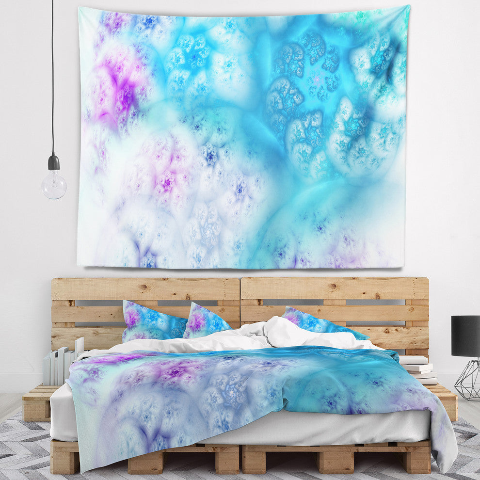 Clear Blue Magic Stormy Sky Abstract Wall Tapestry, 80"x68"