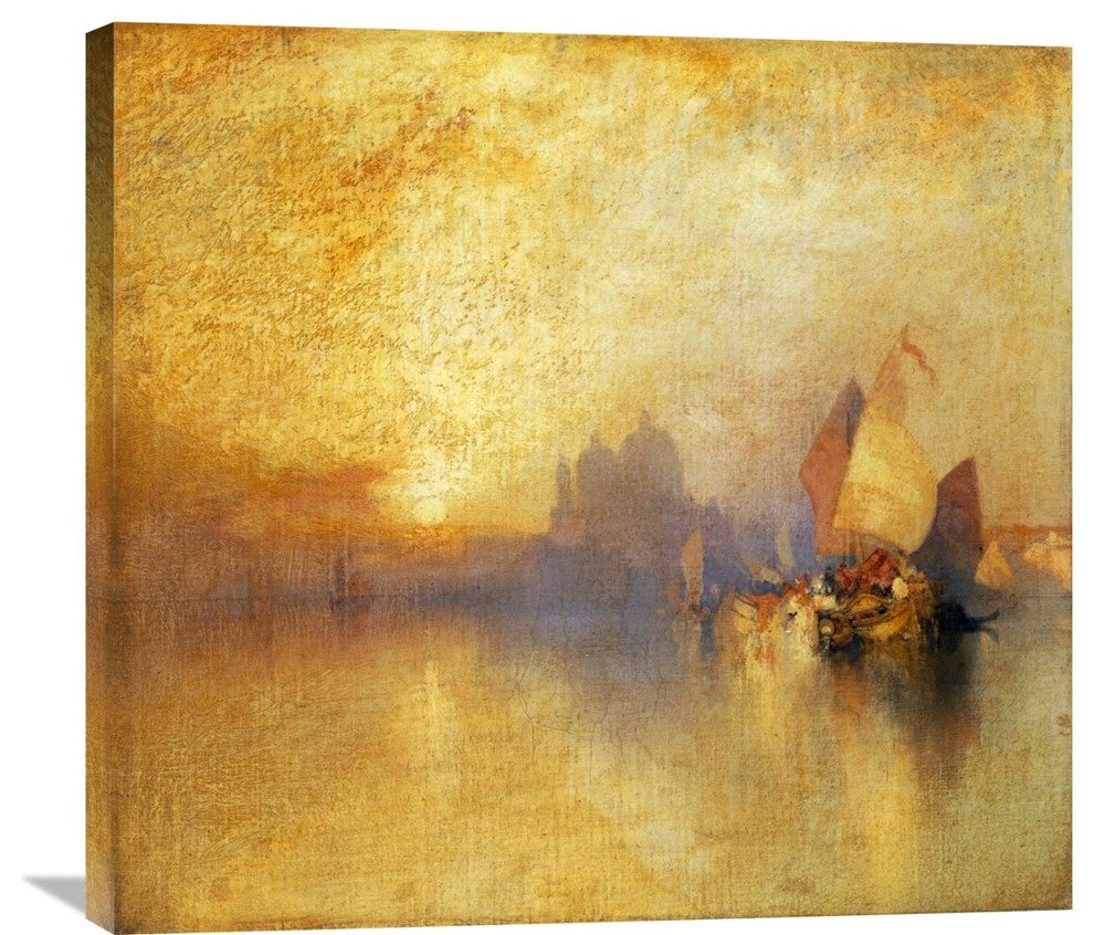 "Opalescent Venice" Stretched Canvas Giclee by Thomas Moran, 30"x28"