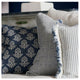 Herringbone Pattern Throw Pillow | Andrew Martin Furrow, Dark Blue