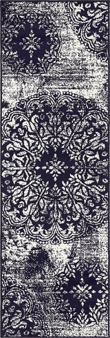 Unique Loom Navy Blue Grand Sofia 2' 0 x 6' 7 Runner Rug