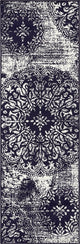 Unique Loom Navy Blue Grand Sofia 2' 0 x 6' 7 Runner Rug