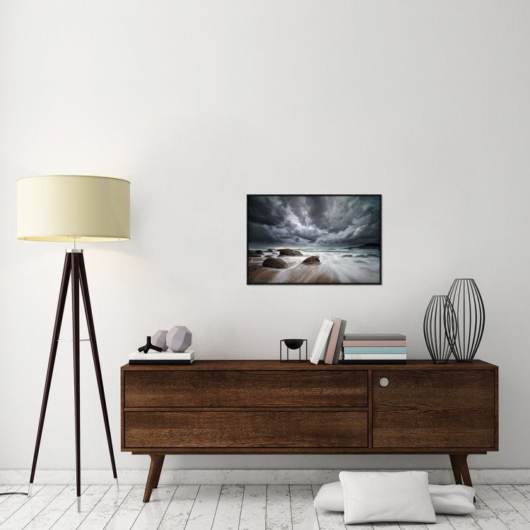 "Flight Over Troubled Waters"  by Santiago Pascual Buye, 31x21"