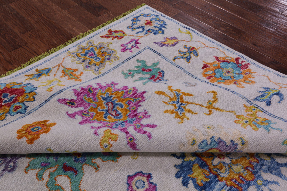 Turkish Oushak Handmade Wool Rug 8' 0" X 9' 8" - Q16069