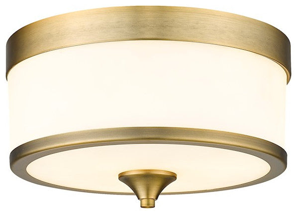 Zlite 307F-HBR 3-Light Flush Mount, Etched White