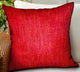 Plutus Scarlet Zest Red Solid Luxury Outdoor/Indoor Throw Pillow, 12"x20"