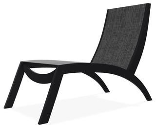 Dune Sling Stackable Outdoor Hydro-Lounge Chaise, Augustine Shadow/Black