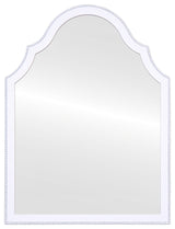 Vienne Framed Vanity Mirror, Peaks Cathedral, 24.4"x32.4", Linen White