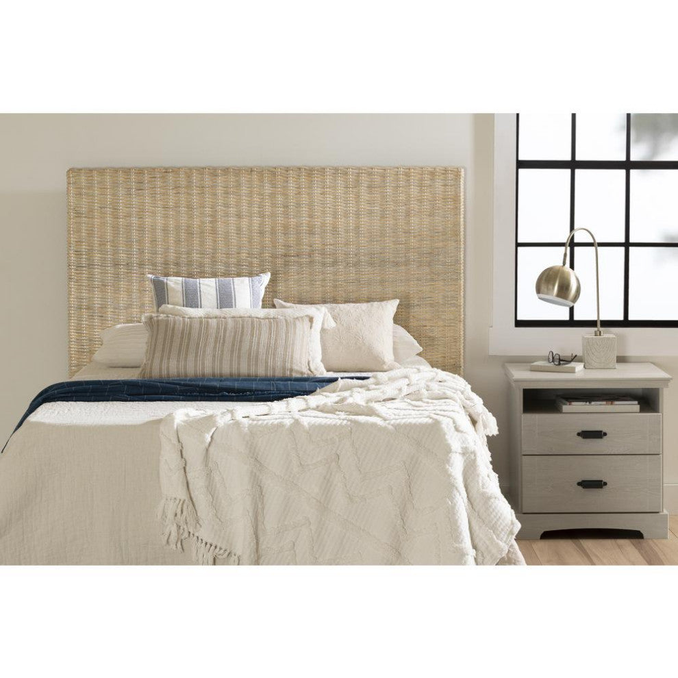 Lilak Rattan Headboard, White Washed Rattan