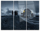 "Old Chapel in Rainy Night" Photo Metal Wall Art, 3 Panels, 36"x28"