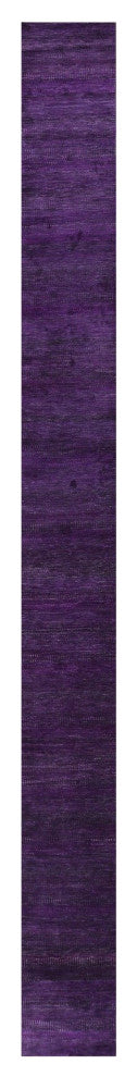 Runner Wool and Silk Super Savannah Gabbeh Hand-Knotted Rug 2' 7" X 27' 9" Q8996
