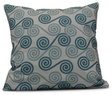Rip Curl, Geometric Print Pillow, Aqua, 18"x18"