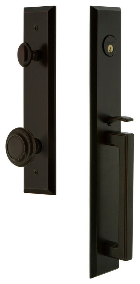 Fifth Avenue 1-Piece Dummy Handleset, D Grip and Circulaire Knob, 849437