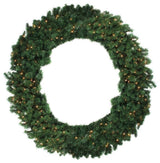 60" Pre-Lit Deluxe Windsor Pine Artificial Christmas Wreath, Clear Lights