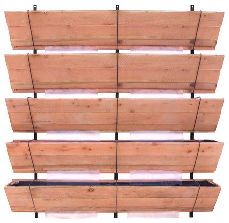 Five Tiered Bolt On Vertical Garden, 6'