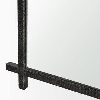 Tori Textured Gold Metal Cross Frame Wall Mirror