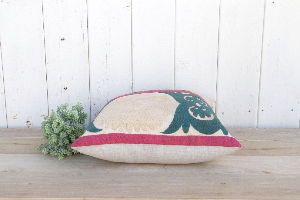 Dawn Dew Vintage Suzani Pillow