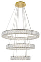 Mali Integrated LED Chip Light Gold Chandelier Clear Royal Cut Crystal
