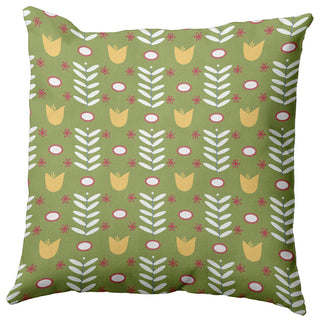 Spring Garden Polyester Indoor/Outdoor Pillow, Apple Green, 20"x20"