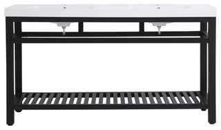 Home Living 22" Modern Black-Light Bathroom Vanity