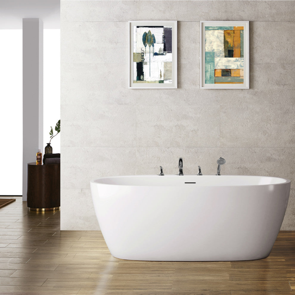Everly Soaking Bathtub, 59"x31.5"