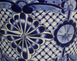 Small Blue Deco Talavera Ceramic Pot