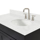 Ariel Hamlet 42" Single Right Oval Sink Bathroom Vanity, Carrara Quartz