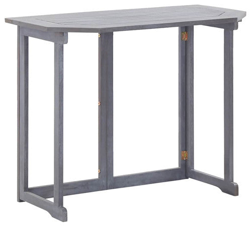 vidaXL Hanging Balcony Table Folding Garden Outdoor Table Solid Acacia Wood
