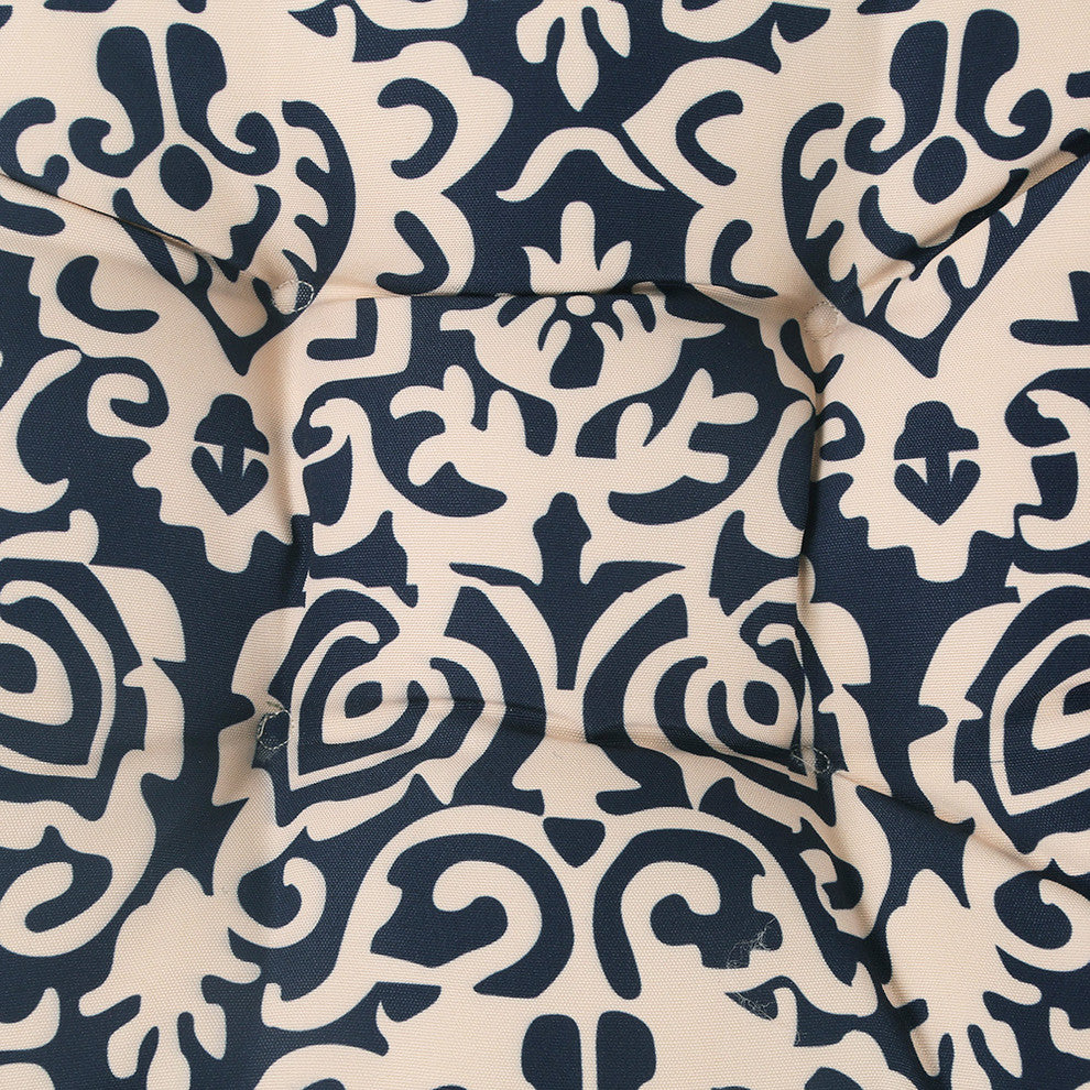 LNC Indoor Seat Cushions Outdoor Dining Chair Cushion Medallion Indigo, Set of 2
