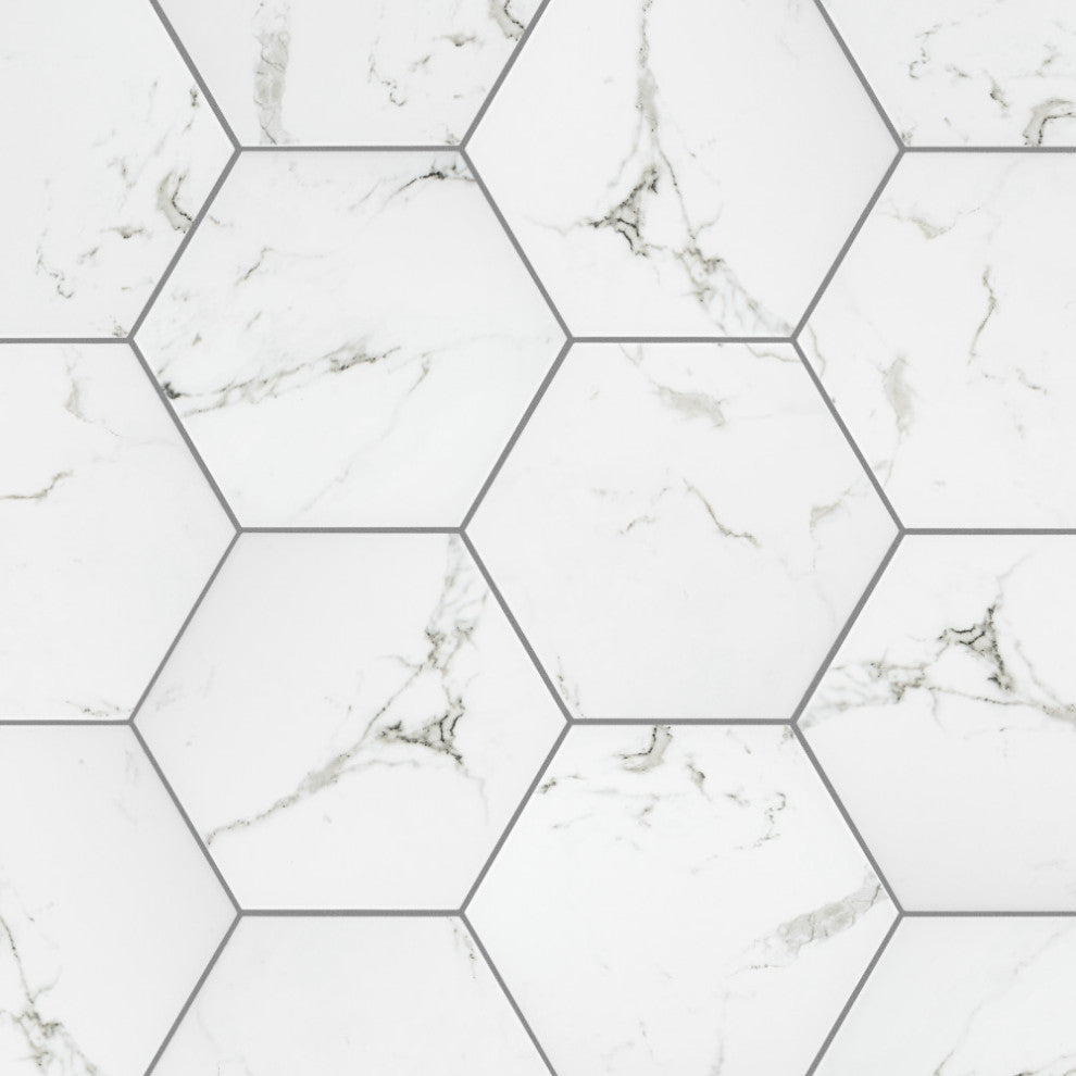 Timeless Hex Calcatta Porcelain Floor and Wall Tile