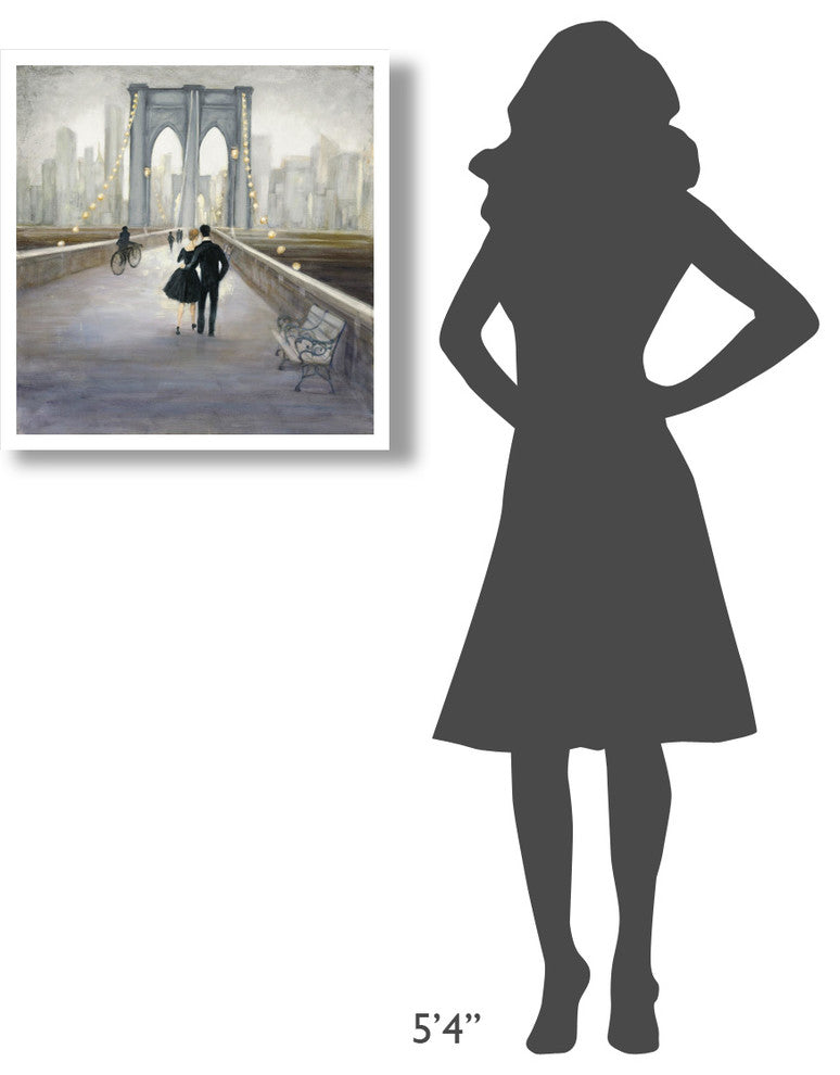 "Bridge to NY v.2" Digital Paper Print by Julia Purinton, 26"x26"