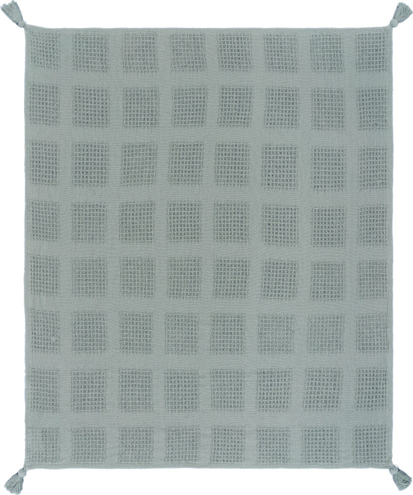 Charming Light Blue Throw Blanket, Jade